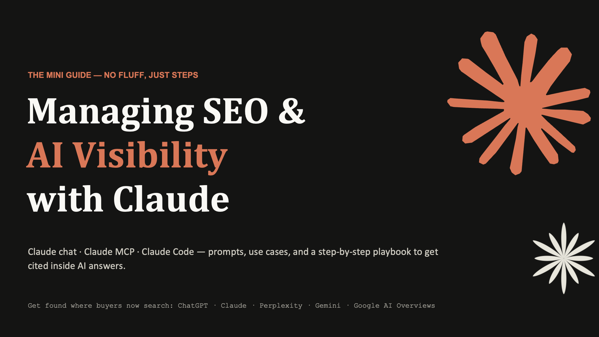 Managing SEO & AI Visibility with Claude — cover